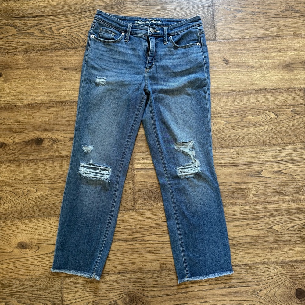 Universal Thread High Rise Straight Crop Jeans - Blue 6/28